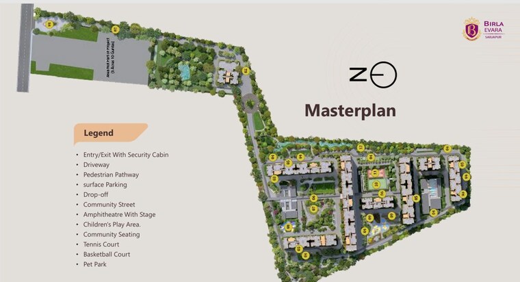Master Plan, birla-evara 3 Bedroom 1137 Sq.Ft. Apartment In Sarjapur Bangalore 9956447
