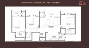 Floor Plan in 3 BHK Apartment at Birla Evara, Sarjapur – for Sale