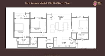 Floor Plan in 3 BHK Apartment at Birla Evara, Sarjapur – for Sale
