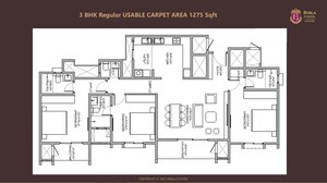 Floor Plan in 3 BHK Apartment at Birla Evara, Sarjapur – for Sale