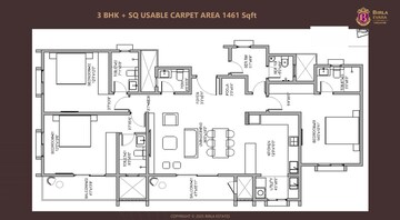 Floor Plan in 3 BHK Apartment at Birla Evara, Sarjapur – for Sale