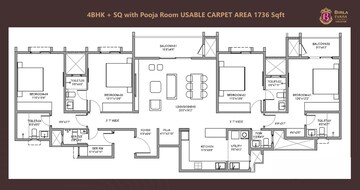 Floor Plan in 3 BHK Apartment at Birla Evara, Sarjapur – for Sale