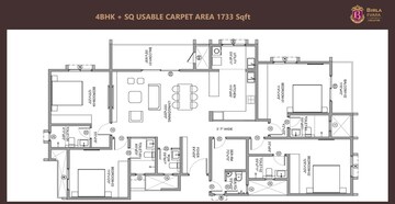 Floor Plan in 3 BHK Apartment at Birla Evara, Sarjapur – for Sale