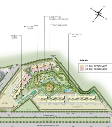 2.5 BHK Apartment – Map Location View at M3M Capital, Sector 113 - for Sale