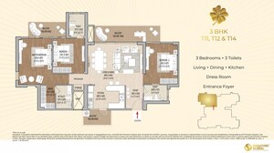 Floor Plan in 4 BHK Apartment at Signature Global Cloverdale, Sector 71 – for Sale