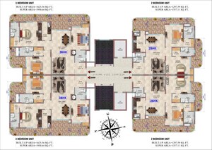 Floor Plan in 2 BHK Apartment at Kanpur Road – for Sale