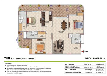 Floor Plan in 2 BHK Apartment at Kanpur Road – for Sale