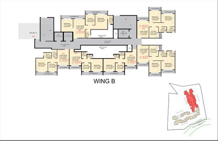 Floor Plan, venkatesha-j-prime-swastik 2 Bedroom 947 Sq.Ft. Apartment In Giravale Navi Mumbai 9957466