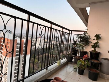 Balcony in 3 BHK Apartment at Prestige Misty Waters, Hebbal – for Rent