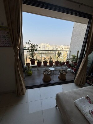 Balcony in 2 BHK Apartment at Paranjape Broadway, Wakad – for Rent