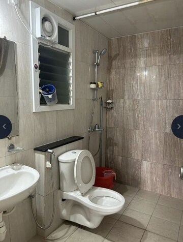 Bathroom in 2.5 BHK Apartment at Mantri Webcity, Hennur – for Rent