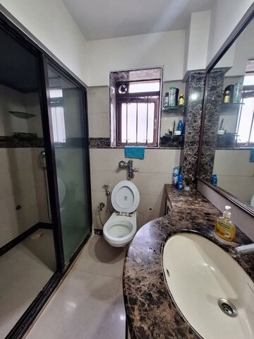 Attached Bathroom in 3 BHK Apartment at Ariane Apartment, Bandra West – for Rent