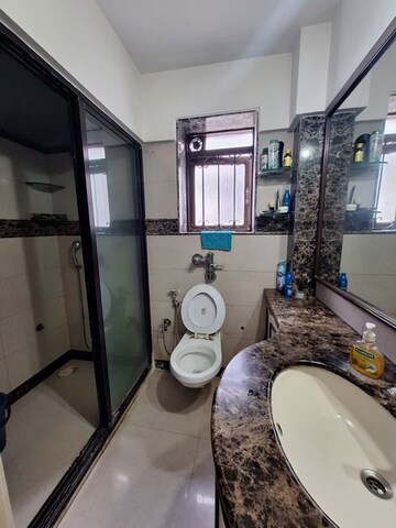 Attached Bathroom in 3 BHK Apartment at Ariane Apartment, Bandra West – for Rent