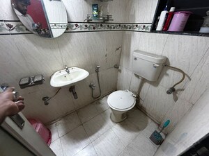Bathroom in 2 BHK Apartment at Swastik Residency 1, Ghodbunder Road – for Rent