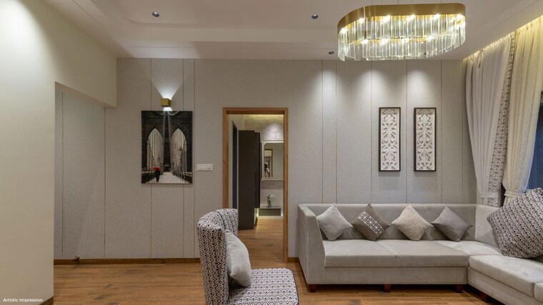 Living Room, unique-k-city 2 Bedroom 1020 Sq.Ft. Apartment In Keshav Nagar Pune 9957639