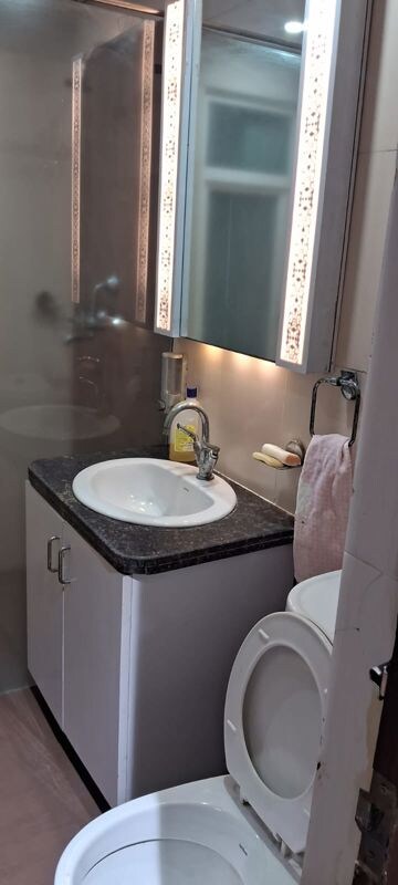 Bathroom in 3 BHK Apartment at Gaur Sportswood Arcade, Sector 79 – for Rent