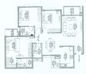 Floor Plan in 3 BHK Apartment at Godrej Eternity, Kanakapura Road – for Rent