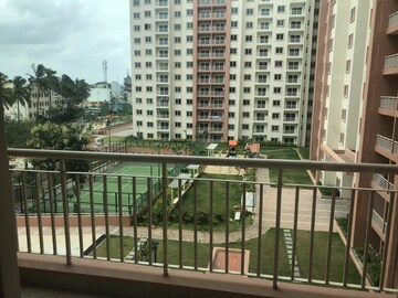 Balcony in 3 BHK Apartment at Brigade Northridge, Kogilu Road – for Rent