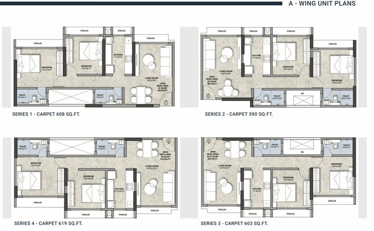 Floor Plan, vivan-heights-mumbai 2 Bedroom 608 Sq.Ft. Apartment In Chembur Mumbai 9960679