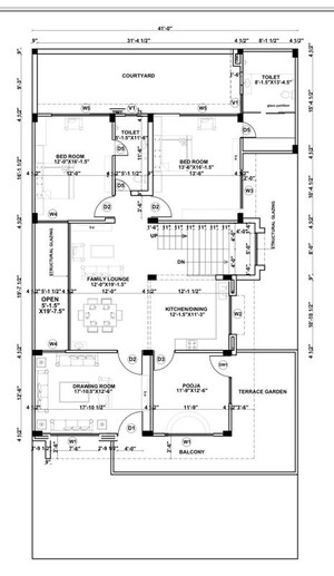 Floor Plan in 6+ BHK Independent House at Vrindavan Yojna – for Sale