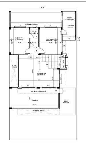 Floor Plan in 6+ BHK Independent House at Vrindavan Yojna – for Sale