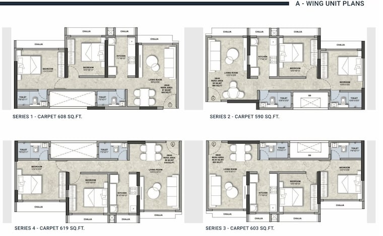 Floor Plan, vivan-heights-mumbai 1 Bedroom 381 Sq.Ft. Apartment In Chembur Mumbai 9960999