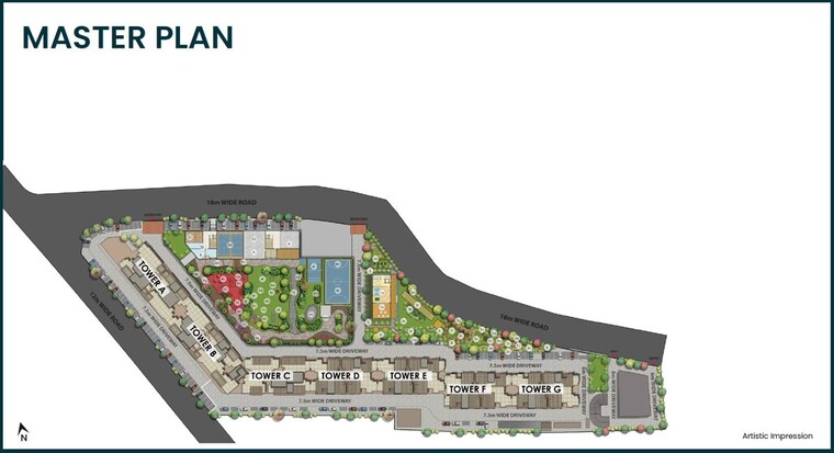 Master Plan, mahindra-happinest-tathawade-phase-1 Commercial Showroom 840 Sq.Ft. In Tathawade Pune 9947910