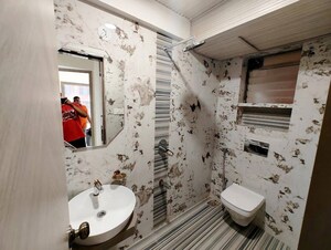 Bathroom in 1 BHK Apartment at Adityaraj Signature, Vikhroli East – for Rent