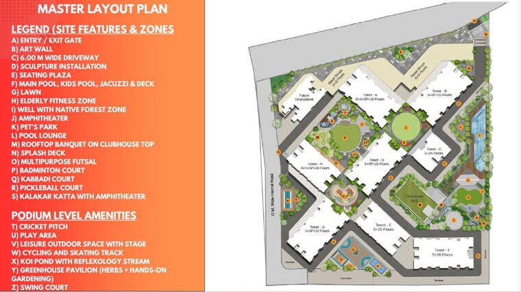 Master Plan, kohinoor-westview-reserve 2 Bedroom 710 Sq.Ft. Apartment In Wakad Pune 9961256