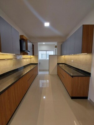 Kitchen in 3 BHK Apartment at Mantri Webcity, Hennur – for Rent