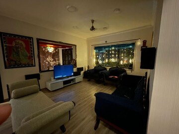 Living Room in 3 BHK Apartment at Royal Palms Garden View, Goregaon East – for Rent