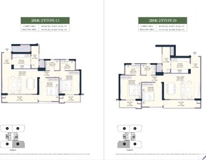 Floor Plan in 2.5 BHK Apartment at Emaar Urban Oasis, Sector 62 – for Sale