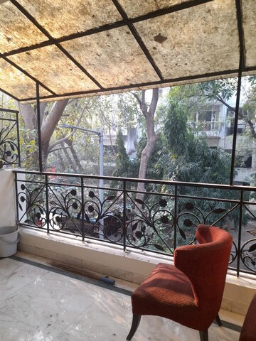 Balcony in 3 BHK Apartment at Panchsheel Enclave – for Rent