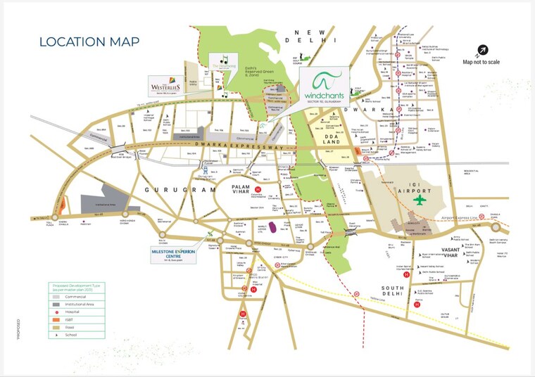 Map Location, experion-windchants 4 Bedroom 2354 Sq.Ft. Apartment In Sector 112 Gurgaon 9912182