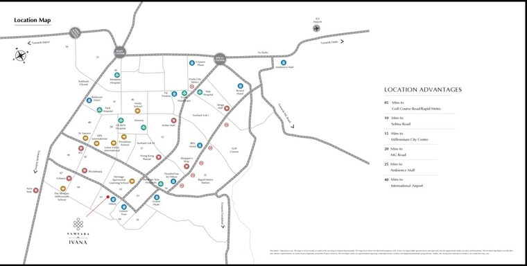 Map Location, adani-samsara-ivana 4 Bedroom 320 Sq.Ft. Apartment In Sector 63 Gurgaon 9932081