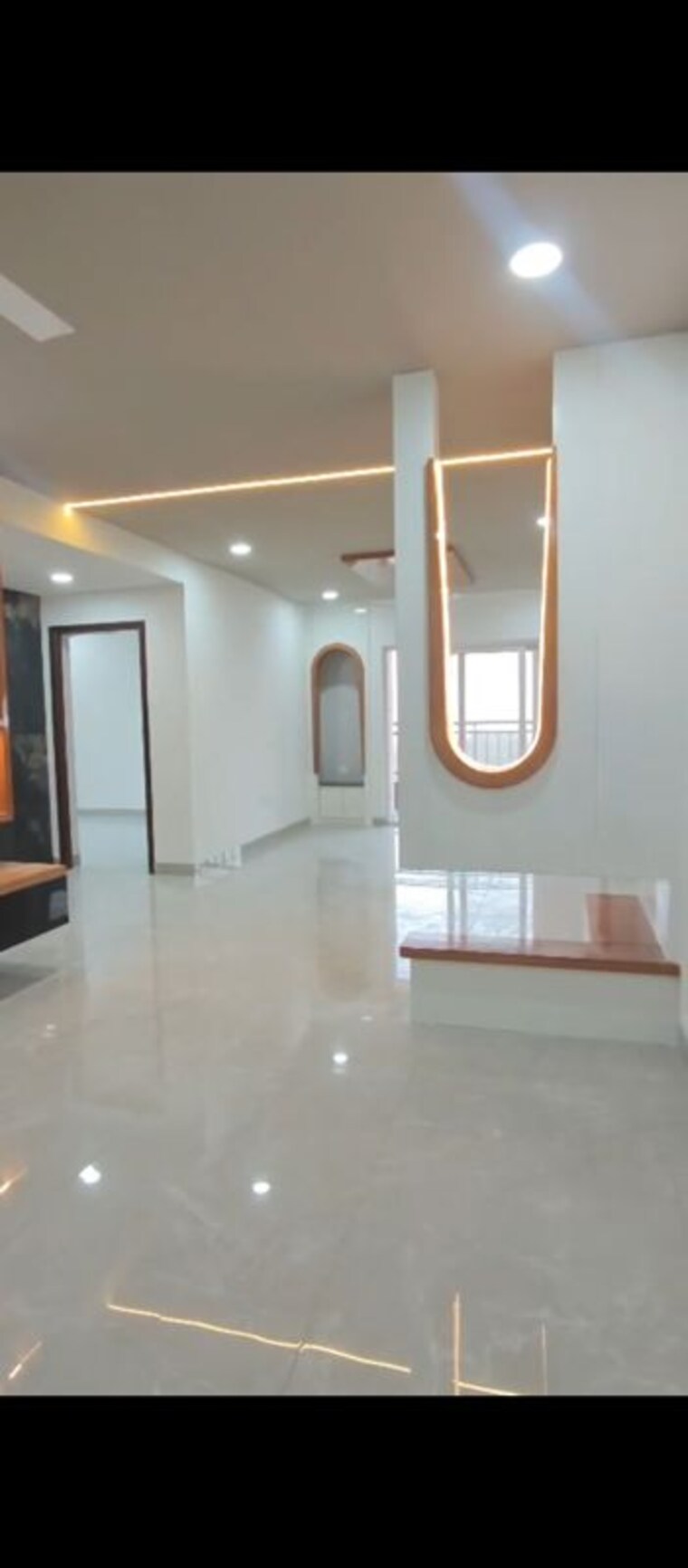Living Room, hallmark-skyrena 3 Bedroom 1935 Sq.Ft. Apartment In Narsingi Hyderabad 9962624