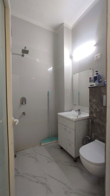 Bathroom in 3 BHK Apartment at Malviya Nagar – for Rent