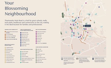 2 BHK Apartment – Map Location View at Ranka Ankura, Thanisandra Main Road - for Sale