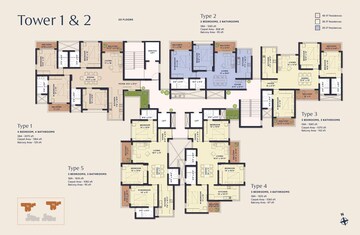 Floor Plan in 2 BHK Apartment at Ranka Ankura, Thanisandra Main Road – for Sale