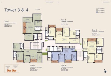 Floor Plan in 2 BHK Apartment at Ranka Ankura, Thanisandra Main Road – for Sale