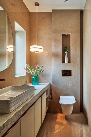 Bathroom in 3 BHK Apartment at Rohini Sector 14 – for Sale