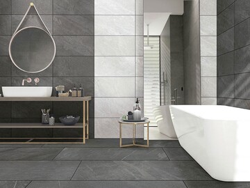 Bathroom in 3 BHK Builder Floor at Kohat Enclave – for Sale