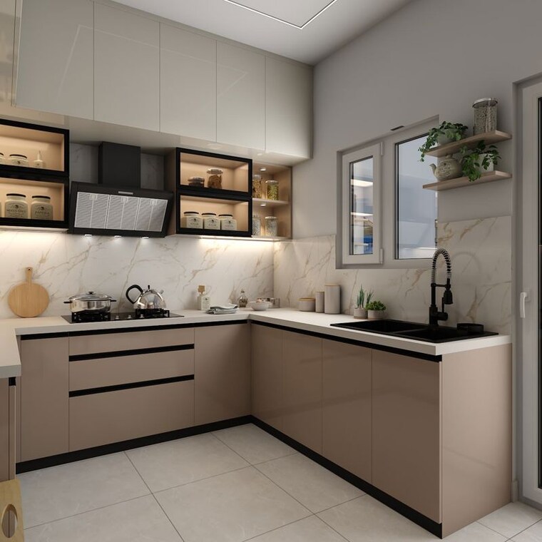 Kitchen, kohat enclave 3 Bedroom 1850 Sq.Ft. Builder Floor In Kohat Enclave Delhi 9962666