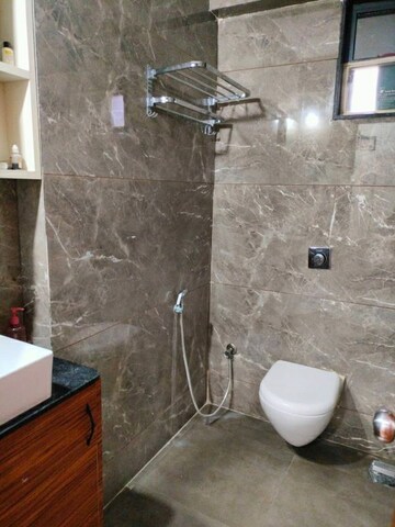 Bathroom in 3 BHK Apartment at Vaishnodevi Circle – for Rent