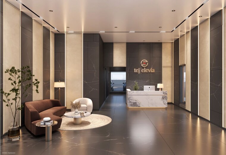 Living Room, tejraj-tej-elevia 4 Bedroom 2430 Sq.Ft. Apartment In Baner Pune 9962819