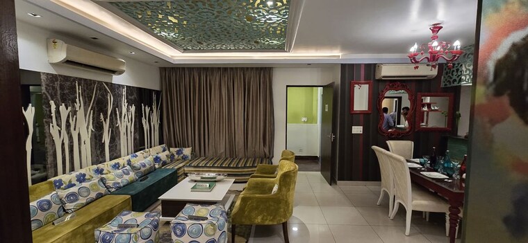 Living Room, rise-organic-homes 4 Bedroom 2415 Sq.Ft. Apartment In Mahurali Ghaziabad 9962824