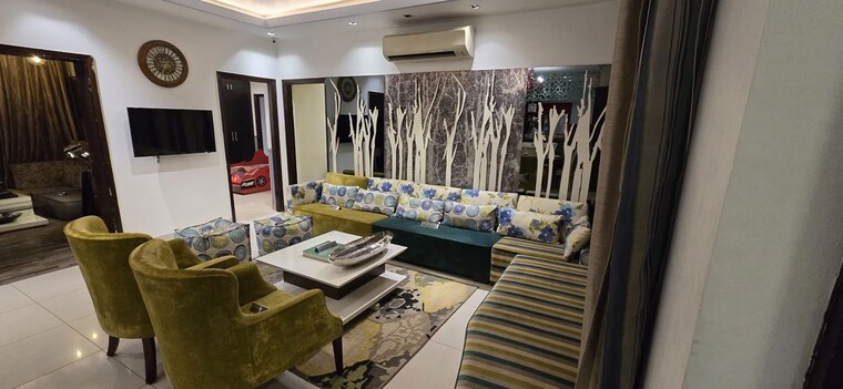 Living Room, rise-organic-homes 4 Bedroom 2415 Sq.Ft. Apartment In Mahurali Ghaziabad 9962824
