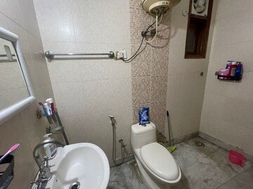 Bathroom in 2 BHK Builder Floor at Mehrauli – for Rent