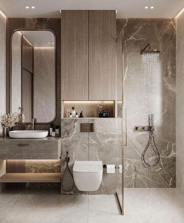 Bathroom in 4 BHK Builder Floor at Shalimar Bagh – for Sale