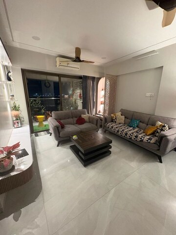 Living Room in 3 BHK Apartment at Oxy Beaumonde, Viman Nagar – for Rent